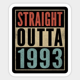 Funny 28th Birthday Born 1993 Joke Straight Outta 1993 Sticker